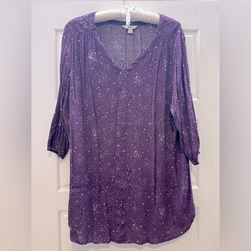 Croft & Barrow Purple Tunic, sz 2x